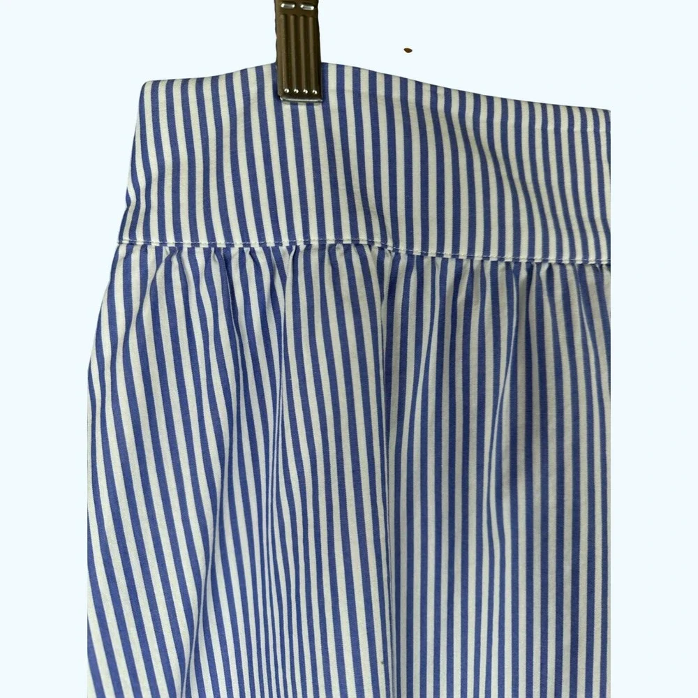 J. Crew Blue Striped Tiered Mini Skirt
